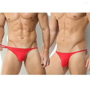 MUITOPANTES Mens Sexy G-Strings G-Strings Elastic Nightwear calcinha tangas Tangadas invisíveis Man T-Back Beachwear