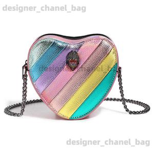 Cross Body Kurt Geiger Shoulder Bag 2024 Ny jämförelse Rainbow Splice Cross Body Bag British varumärkesdesigner Handväska Fashion Trend Womens Bag T240528