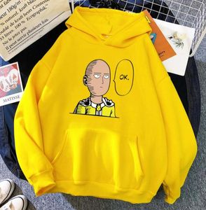 Men039s Hoodies Sweatshirts One Punch Anime Hoodie Men 2021 Autumn Fleece Tracksuit Male Streetwear Clothes Fashion Mens Pull8990267