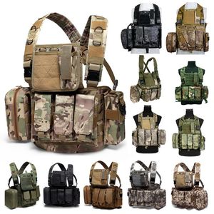 Utomhussport Molle Vest Tactical Chest Rig Airsoft Gear Molle Pouch Bag Carrier Camouflage Combat Assault No06-004 QVXGP