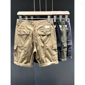 Mäns shorts American High Street Multi-Pocket Pu Shuai Casual Overalls Pants Summer Loose Sports Outdoor Pirate