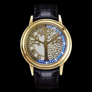 Unisex minimalistyczny dotyk LED Big Tree Watches Fash Men and Women Para Watch Watch Electronics Casual Equida
