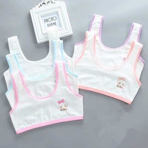 Camisole Puberty Girls Straps larga Candy Color Sport Training Bra Roupher Roupa Back Bralette Bralette Cato Cato Cato Top Top Y240528