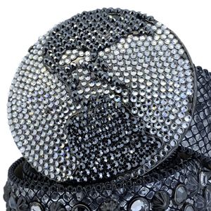 Western BB Simon Belt of Dark Skies with bling rhinestones for mens Women Designer Fashion belts 165h