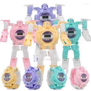 Party Favor Creative Deformation Toy King Kong Robot Electronic Watch Children Gift Boy Girl Personalized Baby Shower Souvenir Vip Link
