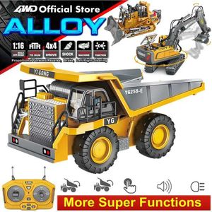 Diecast Model Cars 4WD Super Engineering Fahrzeug Fernbedienung RC Car Radio Off-Road 4x4 Bagger Muldenkipper Bulldozer Kinderspielzeuggeschenk S2452722