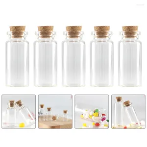 Vases 100 Pcs Snap Cork Bottle Storage Can Clear Glass Bottles With Stopper Container