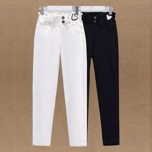 Black White Pants for Girls Clothes Teenagers School Uniform Kids Pencil Trousers Baby Children Costumes 5 7 9 10 11 12 14 Years L2405