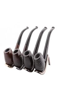 Ebony Wood Pipes Bent Type Bucket Handle Hand Tobacco Pipes Smoking Pipes For Smoking Accessories Tobacco Tool 5087990973
