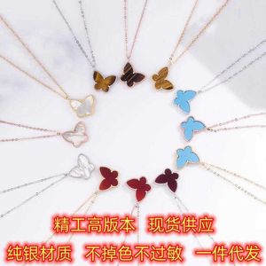 Charm Brilliant Jewelry Van necklace High Silver Simple Fashionable Non fading 18K Gold Natural 17R7