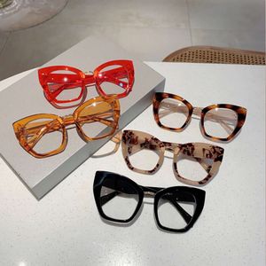 Óculos irregulares de grandes dimensões moldura 2023 Novo estilista elegante de cores de color