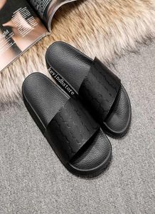 new style men and women fashion black red featuring embossed logo pattern rubber flats slide sandals size euro 35452629294