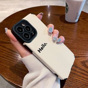 Minimalist and Personalized Hello English Suitable for Apple iPhone 14 Promax Phone Case 13 Advanced 12 Toothpick Pattern 8