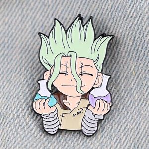 Brooches Japanese Anime Ishigami Enamel Pin Women's Brooch Manga Badges Lapel Pins For Backpacks Jewelry Decoration Gifts Collection