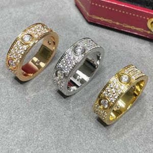 Cluster Rings Fashionable Design S925 Sterling Silver Full Diamond Ring for Womens Elegance Luxury Brand Wedding Luxury Jewelry T240524