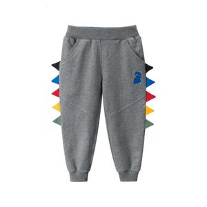 Crianças meninos meninas calças desenhosuros de dinossauros 100% algodão crianças primavera outono esporte de calça longa calça de moletom 1 2 3 4 5 6 7 8 9 anos L2405