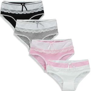 Höschen Höschen 4 Packungen Teenager Spitze Unterwäsche junge Mädchen Unterwäsche Girls Shorts Childrens Unterwäsche 9-20y WX5.27