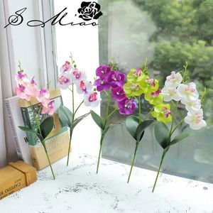 Fiori decorativi Fino falso artificiale 1 pcs Phalaenopsis Piante farfalla in plastica Piante resistenti ai raggi UV