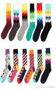 24pcs12pairs Высококачественные бренды счастливые носки в британском стиле клетчат