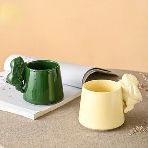 Canecas chinesas de porcelana branca caneca jade xícara de água de café da manhã de café da manhã manusear café