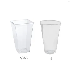 Vases Unique Vase Cylinder Aesthetic Decorations Elegant Acrylic Flower Clear For Wedding Shop Home