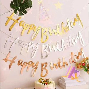 Banners Streamers Confetti 5m Happy Birthday Banner Bunting Paper Birthday Wedding Party Hanging Garland Banner Home Birthday Sign Baby Shower Decoration d240528