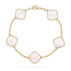 designer bracelets Van Clover Bracelet Four Leaf Clover 18K Gold Love Bangle Pendant Sparkling Crystal Diamond for Women Girl Wedding M Mxen