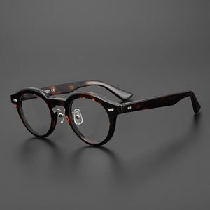 Mode Sonnenbrillen Frames Japan handgefertigtes Retro rund optische Brille Rahmen Männer Frauen Vintage Circle Acetat Myopia Rezept Glas 266b