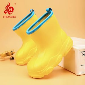 Strongshen Kids Rain Boots Dziewczęta Rainboots Eva bez poślizgu Wodoodporne Wodoodporne Buty na wodę w połowie zawartości Dzieci