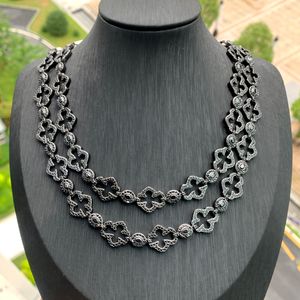 2024 New Iced Cross Chain Link Choker Necklace Bling Cz Paved for Women Men Paved 5A CZ Black Color Hip Hop Cool Jewelry