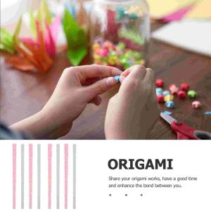 300 st Origami Stars papper, lysande stjärnpapper glöd i det mörka stjärna fällbara papper för diy hantverk ()