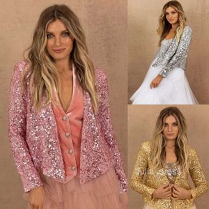 2024 Spring New Womens Fashion Stand up Collar Colored Sequin Coat Short Casual Versatile Small Coat