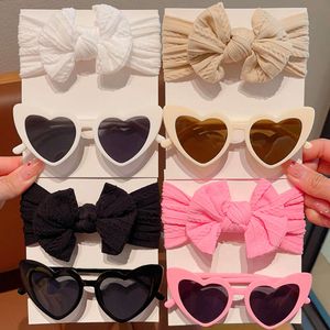 2pcs/Set Boys Girls Fashion Special Heart Sonnenbrille UV400 Kinder Farben weich