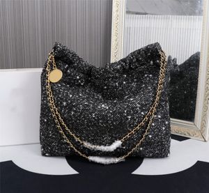 Bolsas de lona de moda Designer de luxo Tote de grande capacidade Bolsa de bolsa de ombro para compras 8815