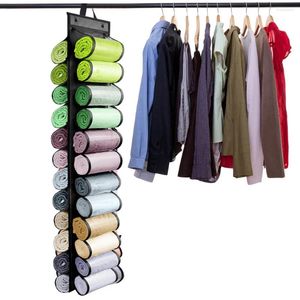 Storage Boxes 24 Roll Yoga Legging Bag Clothes Pants T-Shirt Hanging Organizer Towel Shoes Hat Underwear Closets Hanger Holder