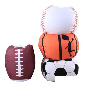 Storage Bags Sports Ball Bag Baseball Football Rugby Basketball Large Capacity Bean 18Inches Drop Delivery Home Garden Housekeeping Or Dhydr