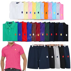 Mens Polo Shirt Designer Polos Shirts Man Fashion Brand Pony Embroidery Horse Pattern Clothes Clothing Black Tee Men White Shorts