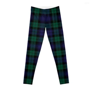 Aktif Pantolon Blackwatch Tartan Giyim | Modern sevimli mavi ve yeşil ekose tozluklar sıkı oturan kadın spor salonu Joggers kadınlar için