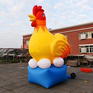 оптом 2024 Новый дизайн надувной курицы, взорвавшаяся модель задумчивания яиц, надувное животное для фермы, сделанное Ace Air Art 001