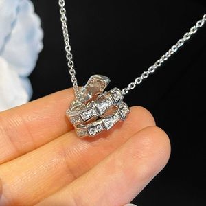 Buu Halskette und personalisierte Halskette Sterling Silber Voll Diamant Schlange für Frauen Luxus einfach mit originaler Halskette YZA6