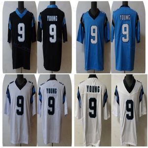 Bryce Young Football Jerseys Black White Blue Stitched