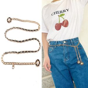 Belts Waist Chain High-quality Metal Wear Leather Ladies Trend Flower Pendant Simple Punk BC1015Belts 256S