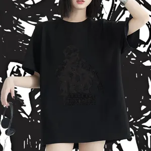 Mode nya t-shirts för kvinnor bomulls andas mjuk plus storlek anpassade toppar hem utomhus unisex kvinnor tshirts