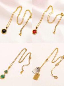 Designer halsband för män och kvinnor guldhänge halsband designer smycken mode rostfritt stål halsband designer design halsband gåva