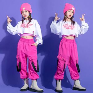 New Spring Girls Cotton Sport Casual Solid Color Teenage Kids Cargo Children Trousers Beam Foot Pants Pink 3-16 Y L2405