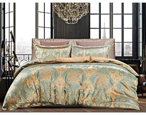 Jacquard Bettwäsche -Set Kingsize -Bettdecke Bettwäsche Königin Trösterbett Gold Quilt Cover hohe Qualität für Erwachsene4652946