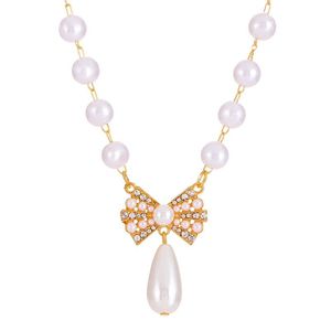 Designer Vintage Pearl Choker For Women Fashion Summer White Imitation Pearl Necklaces Trend Elegant Wedding Jewelry