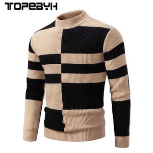 Suéteres masculinos de alta qualidade masculino Novo outono e inverno casual sweater de malha de malha