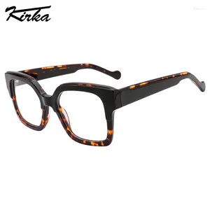 Sunglasses Frames Kirka Female Acetate Square Oversized Double Pearle Thick Reading Glasses Wide Temples Eyeglasses WD3159