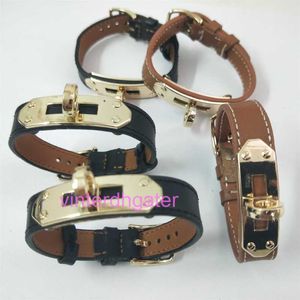 10A Premium Luxury Hrms Designer Classic Counter Fashion Unisex Bracelet Genuine Leather Faux Leather Metal Bracelet with Rhinestone Skull Chain Wrist